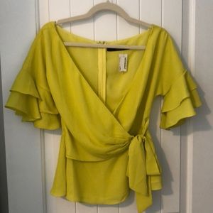 Neon wrap shirt